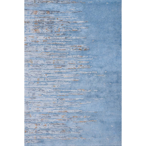 Bokara Rug Co., Inc. HandKnotted HighQuality Blue and Light Blue Area